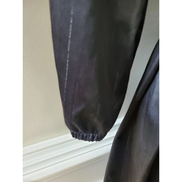 Fabulosity Women Solid Black Polyester Long Sleeve Buttons Front Long Jacket XL - Picture 3 of 12